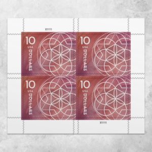 $10 Floral Geometry Stamps Definitive $10