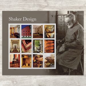 Shaker Design Stamps, Sheet of 12