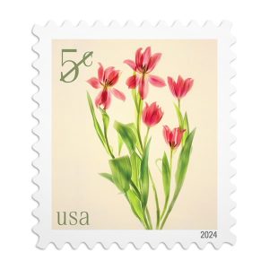 Red Tulips Stamps, Sheet of 20
