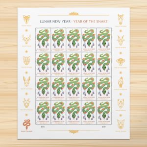 Lunar New Year: Year of the Snake Stamps, Sheet of 20