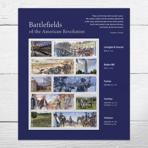 Battlefields of the American Revolution Stamps, Sheet of 15