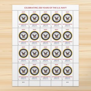 U.S. Navy 250th Stamps, Sheet of 20